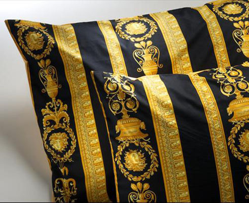 Versace Medusa Queen Size Black Bed Duvet Cover Sheet Set 4 Pc