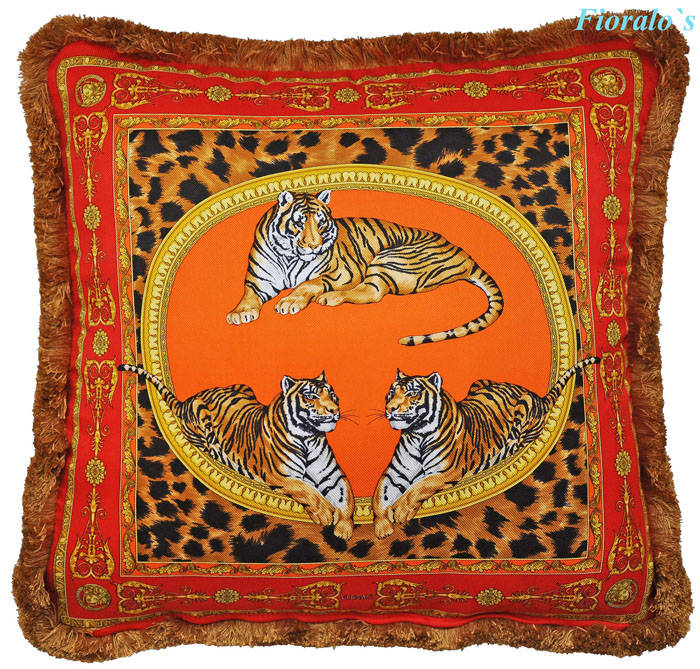 VERSACE Tiger Africa Pillow - 17.7